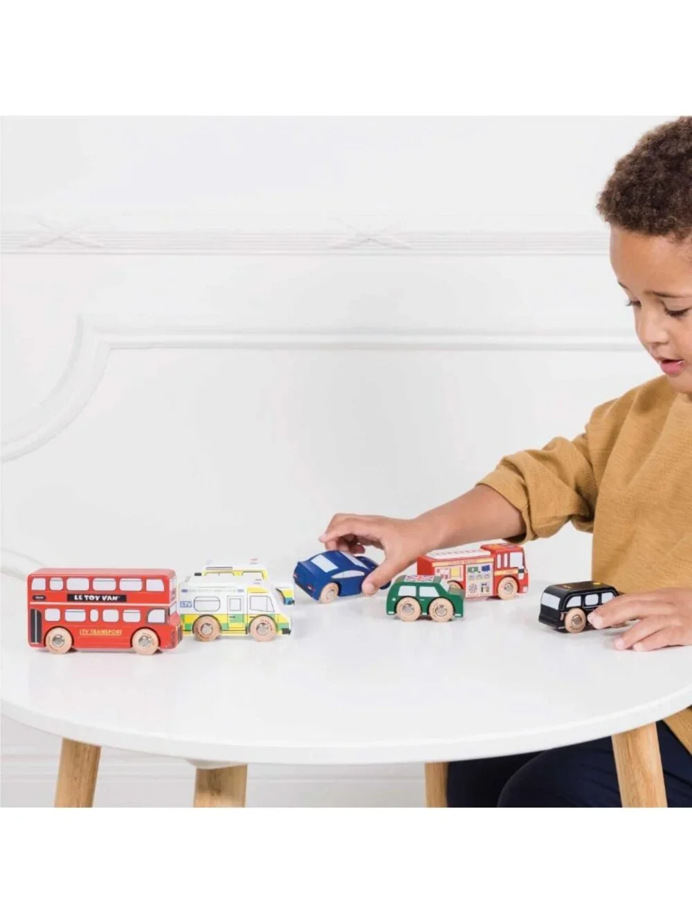 Premium Wooden Car Set for Kids, 7-Piece Toy Collection, Ages 3+, Fun Playtime